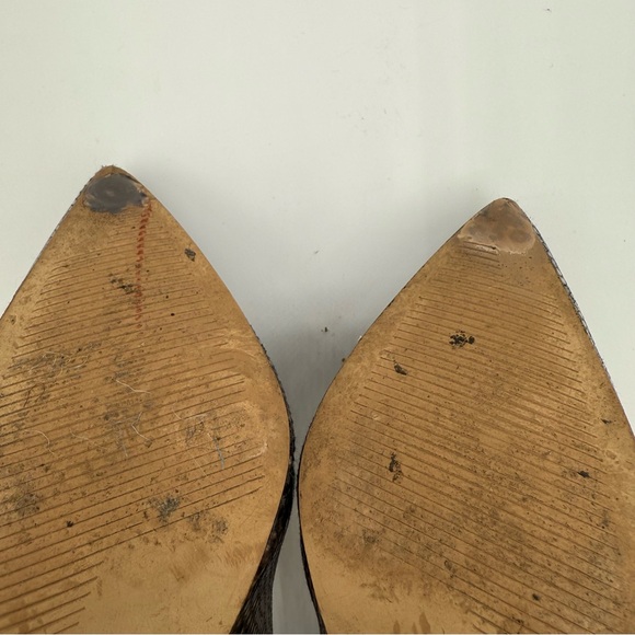 Steve Madden Snakeskin Pumps Cap Toe Pointy Stiletto Heels 6.5 - Picture 10 of 16